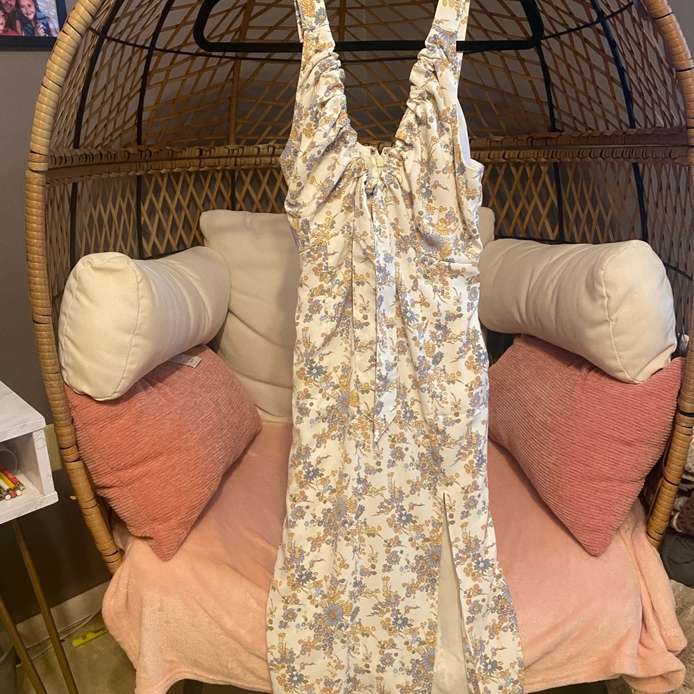 Abercrombie & Fitch Cinched Neck Slip Midi Dress New Without Tags Size Small